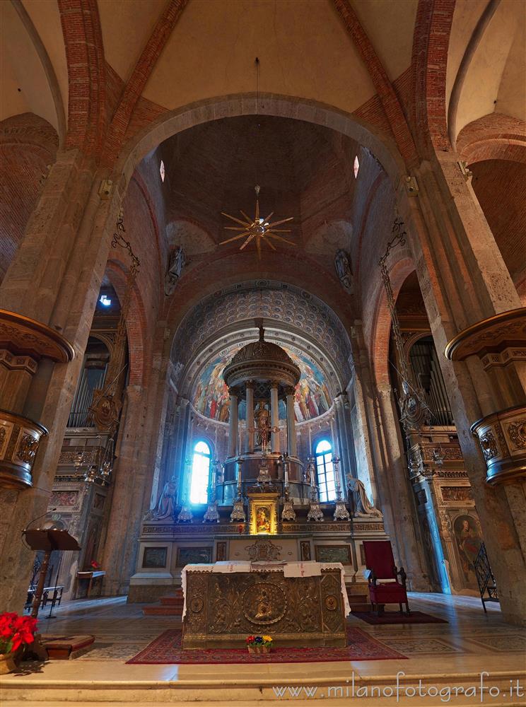 Milan (Italy) - Presbytery and choir of the Basilica of San Simpliciano